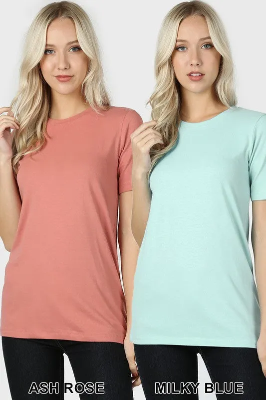 1008   Lana Cotton Crew Neck Tee