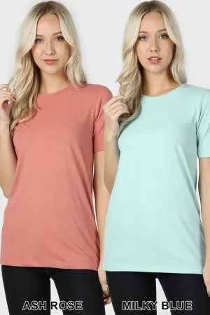 1008   Lana Cotton Crew Neck Tee