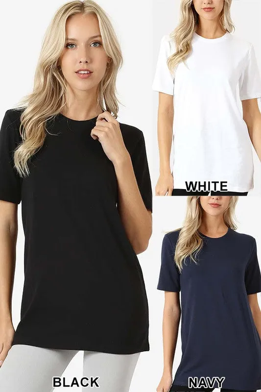 1008   Lana Cotton Crew Neck Tee