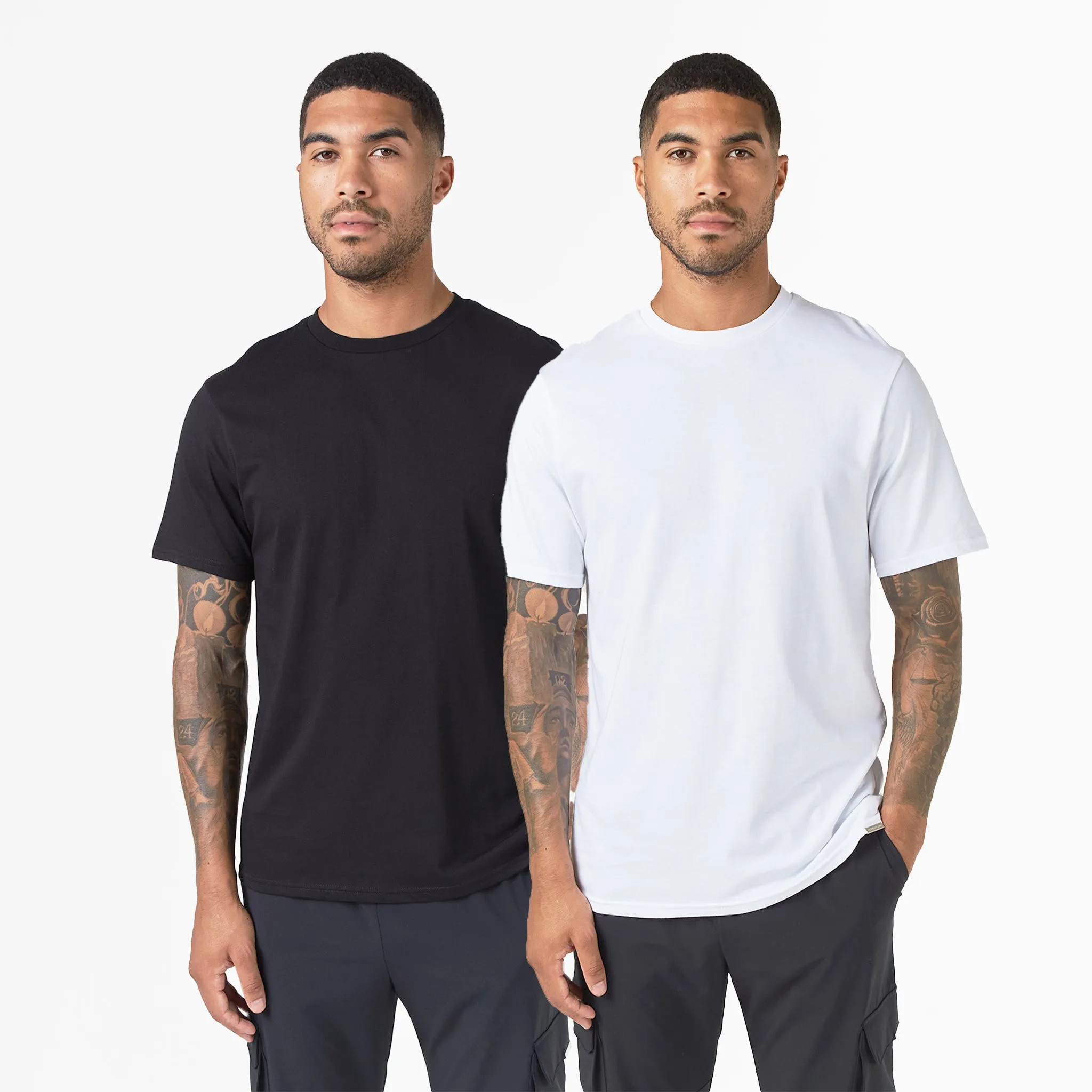 2-Pack Core Relaxed Fit T-Shirts | Black/White