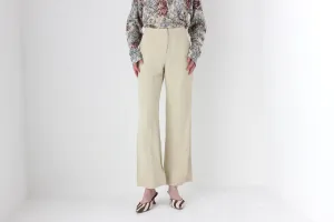 90s Neutral Linen Relaxed Trousers