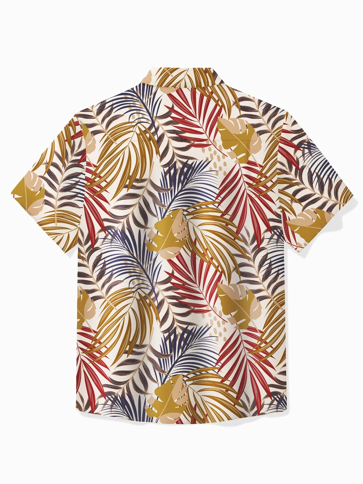 Alohadaddy Floral Palm Leaf Casual Loose Men's Short Sleeve Shirt