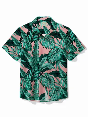 Alohadaddy Hawaiian Shirt Botanical Print Men's Button Pocket Shirt