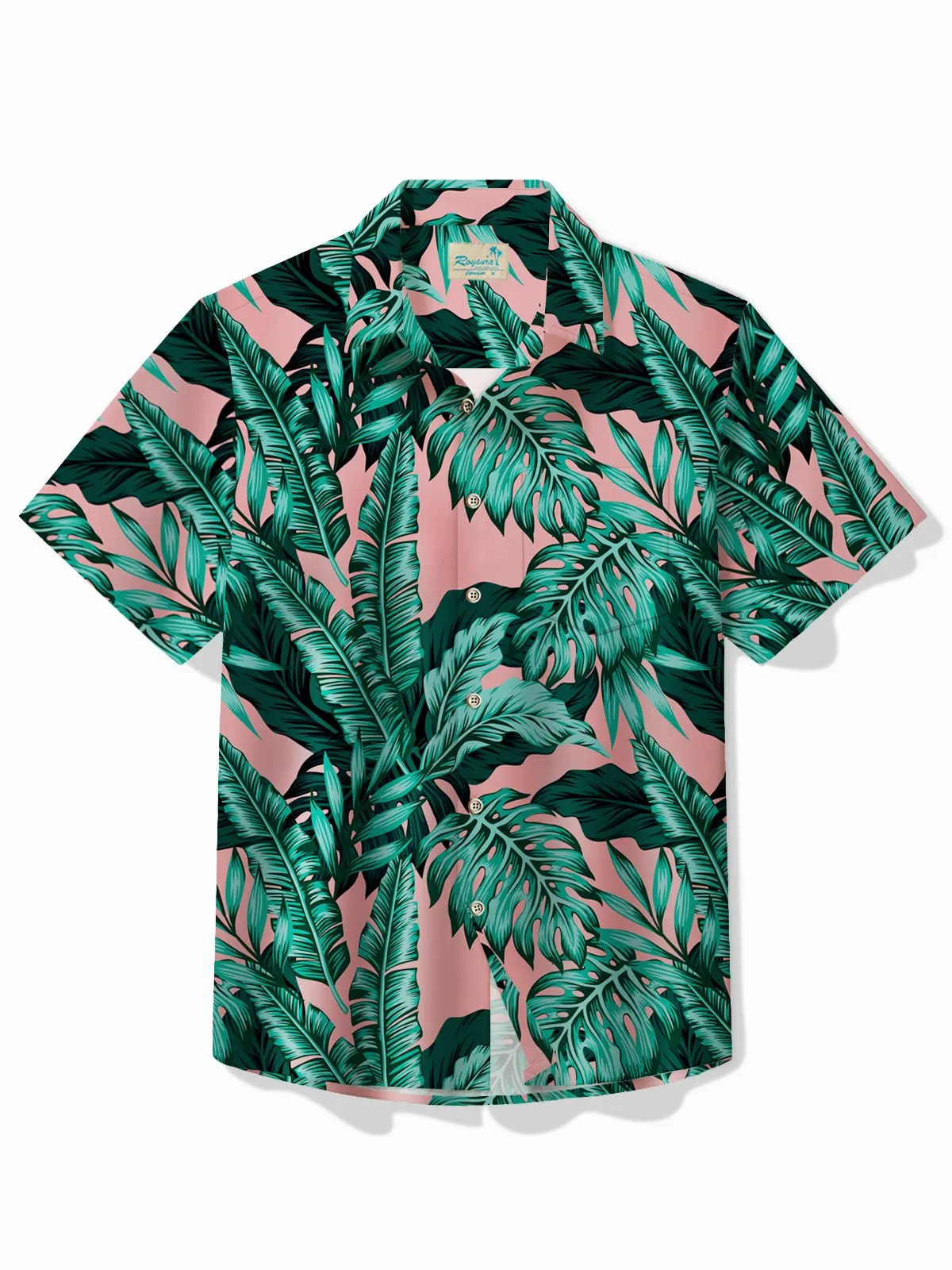Alohadaddy Hawaiian Shirt Botanical Print Men's Button Pocket Shirt