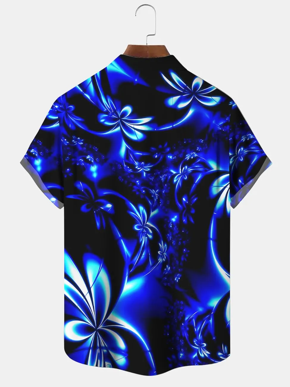 Alohadaddy Leaf Plant Button Pocket Casual Short Sleeve Shirt