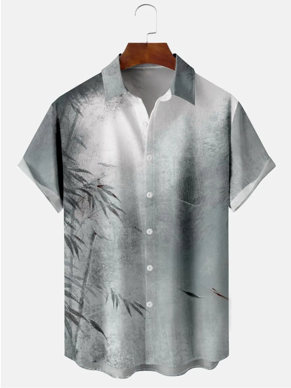 Alohadaddy Sliver Vintage Bamboo Printed Casual Plus Size Shirts