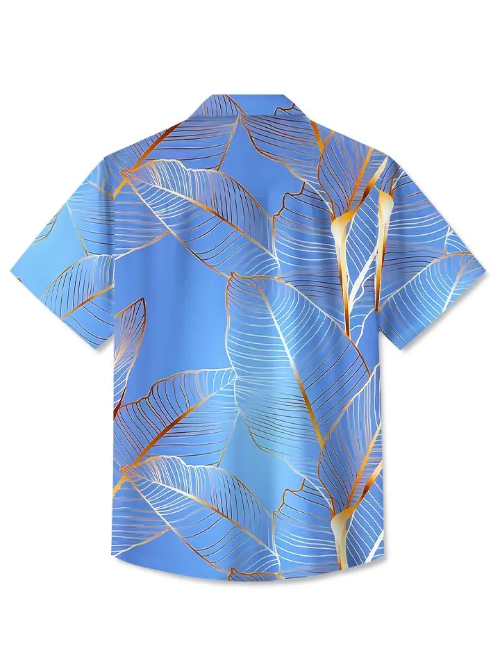 Alohadaddy Vintage Plant Printed Casual Plus Size Shirts