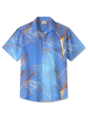Alohadaddy Vintage Plant Printed Casual Plus Size Shirts