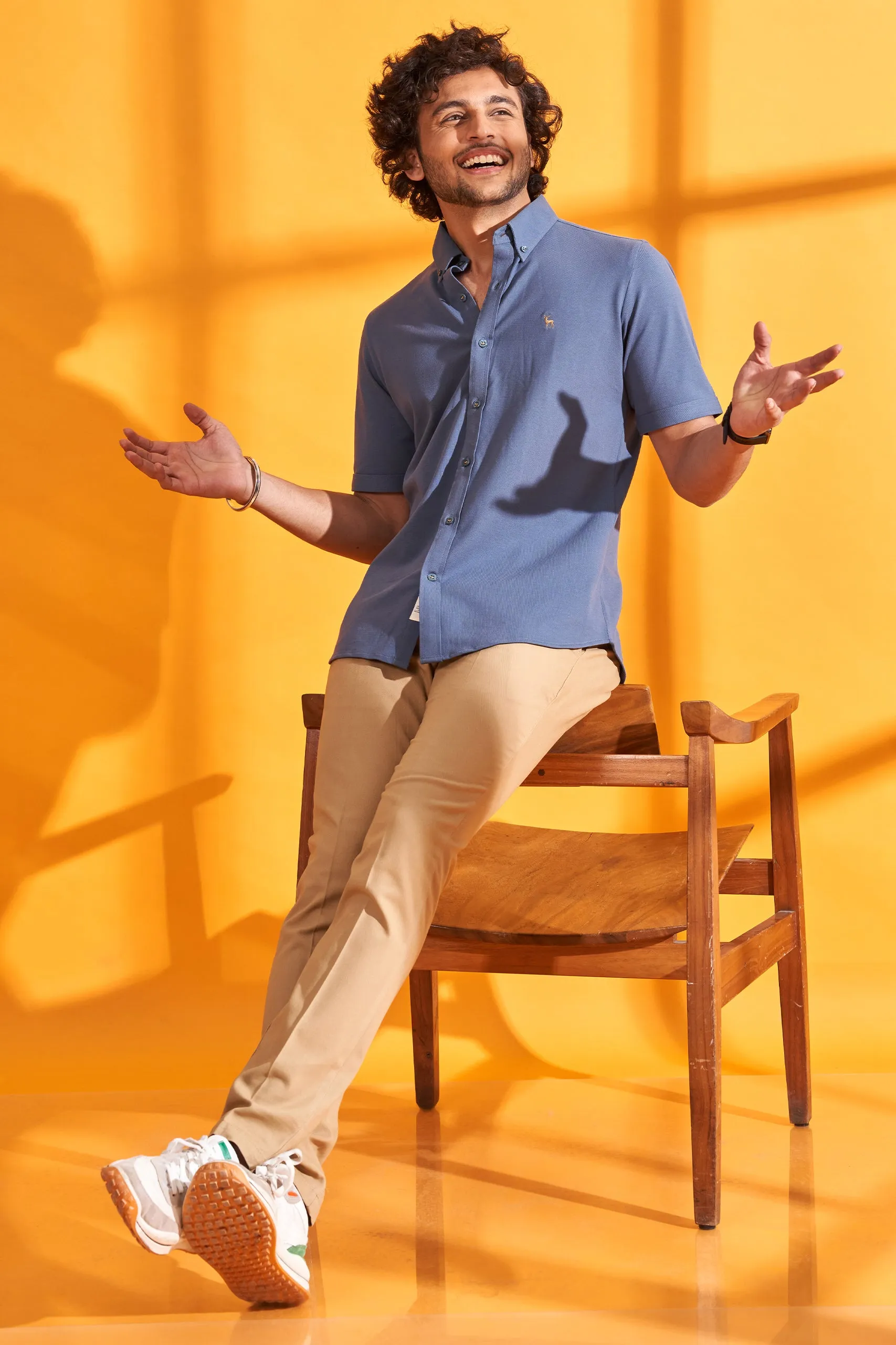 Artic Blue  Interlock Shirt