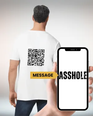 Asshole V-Neck QR Code