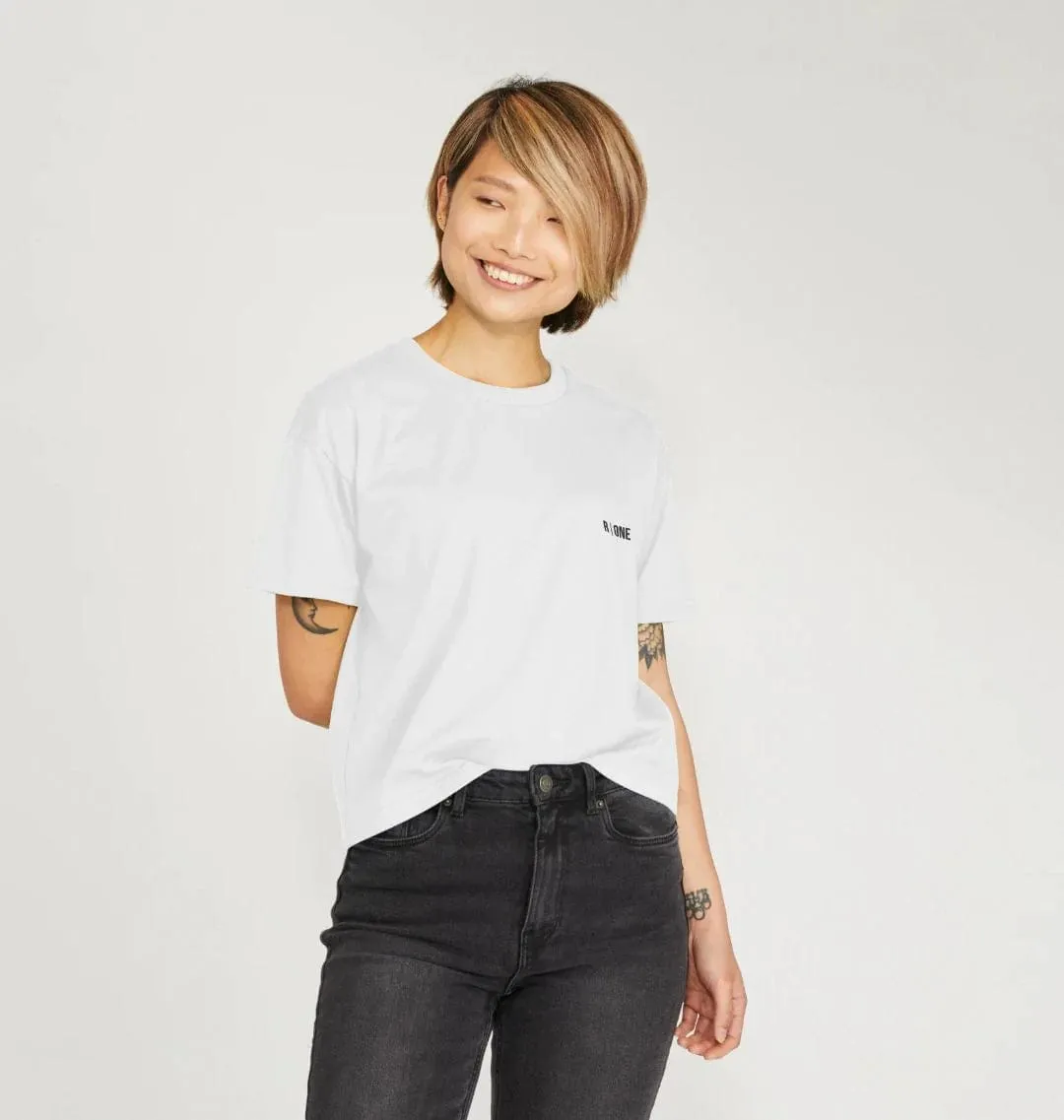 B-Relaxed Crop Organic T-shirt | White