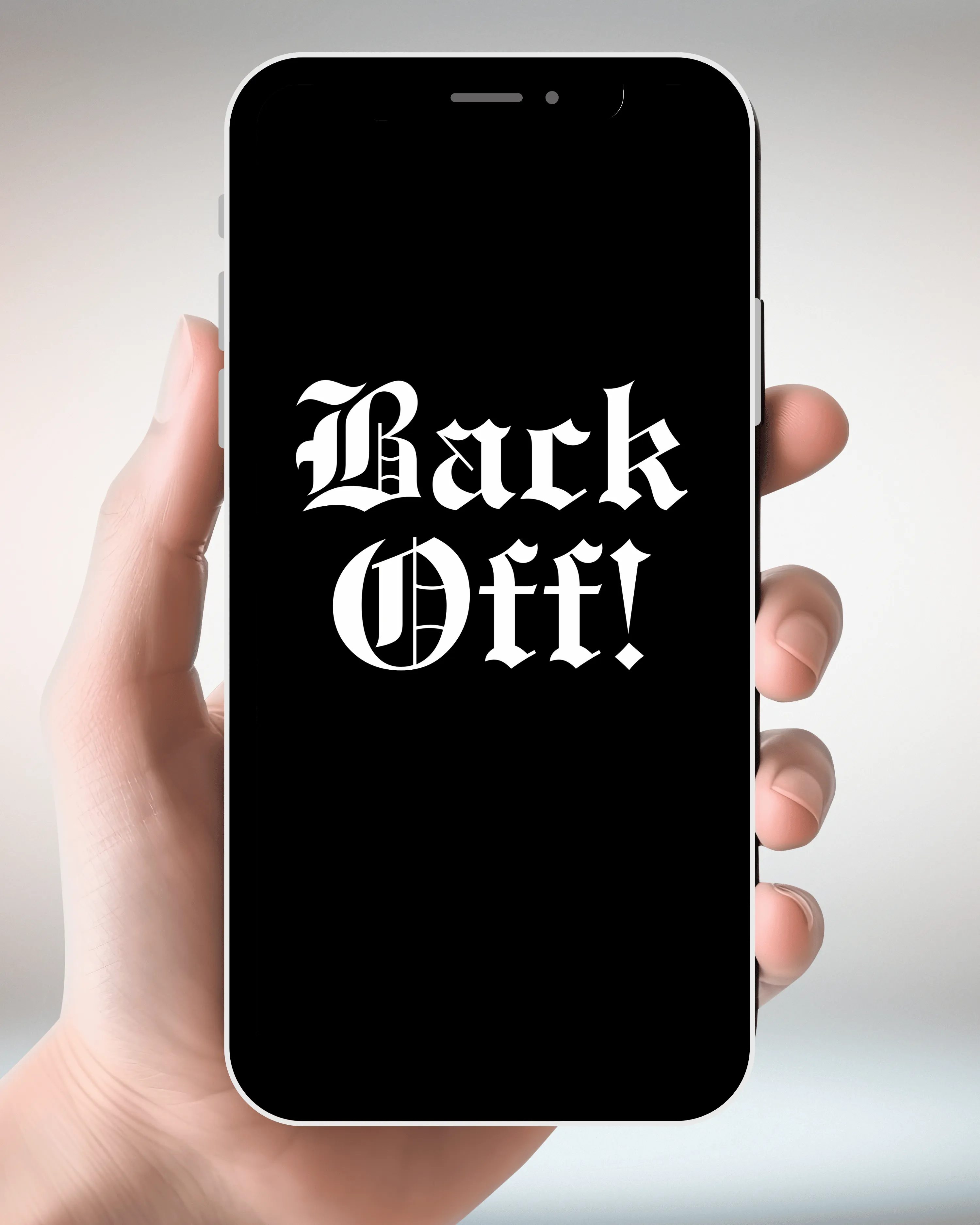 Back Off V-Neck QR Code