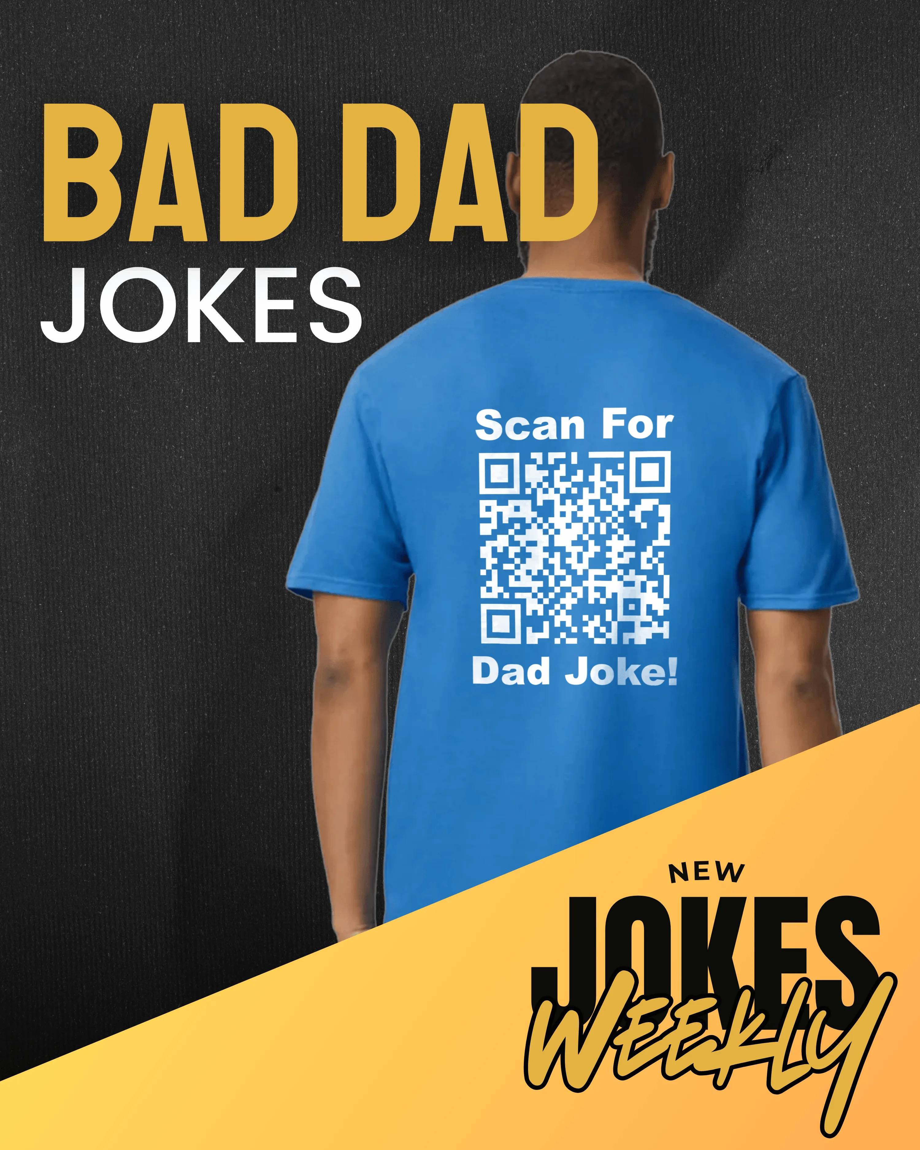 Bad Dad Jokes V-Neck QR Code