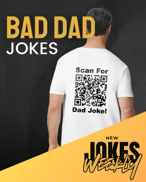 Bad Dad Jokes V-Neck QR Code