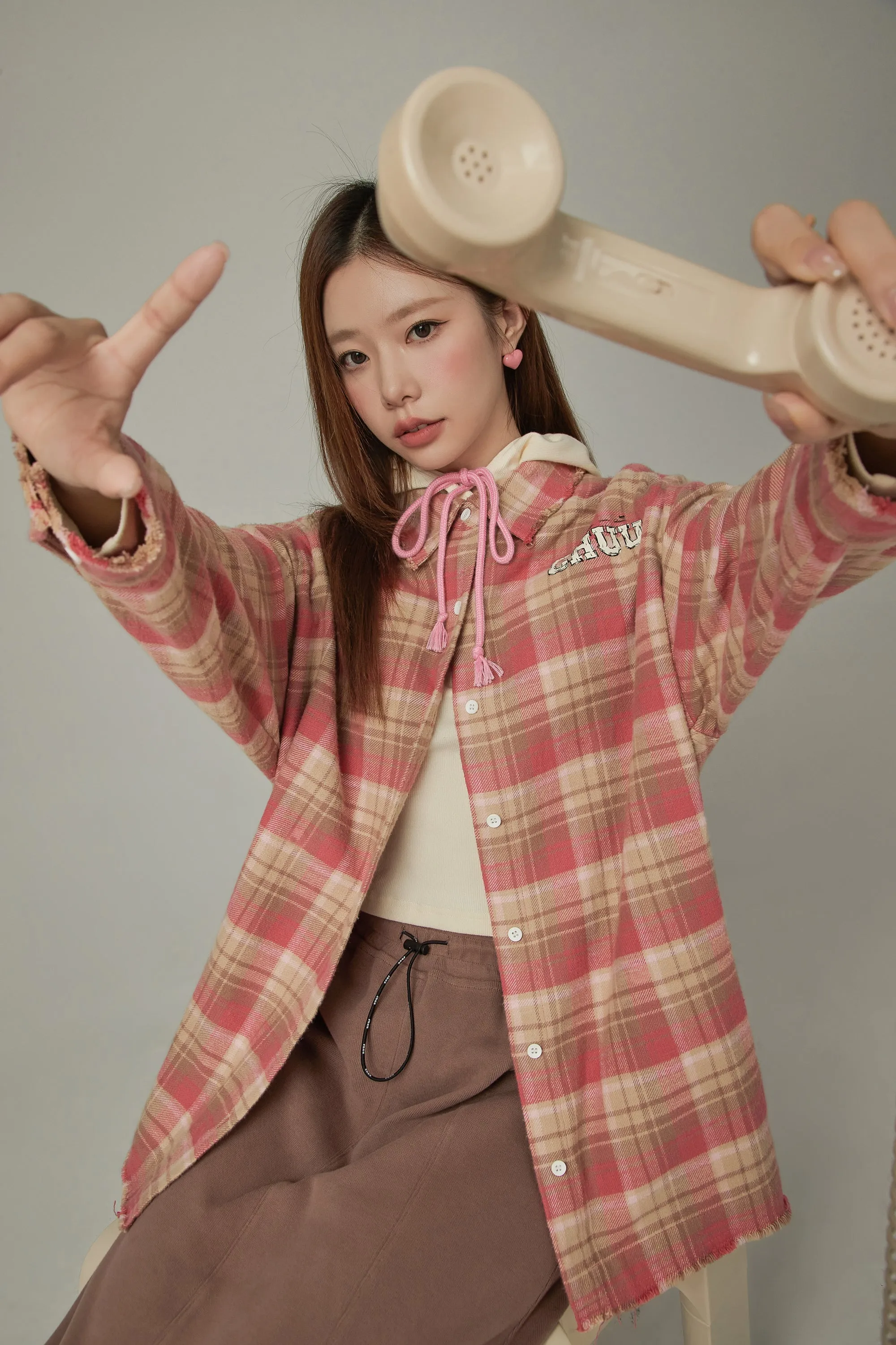 Basic Checked Boxy Shirt