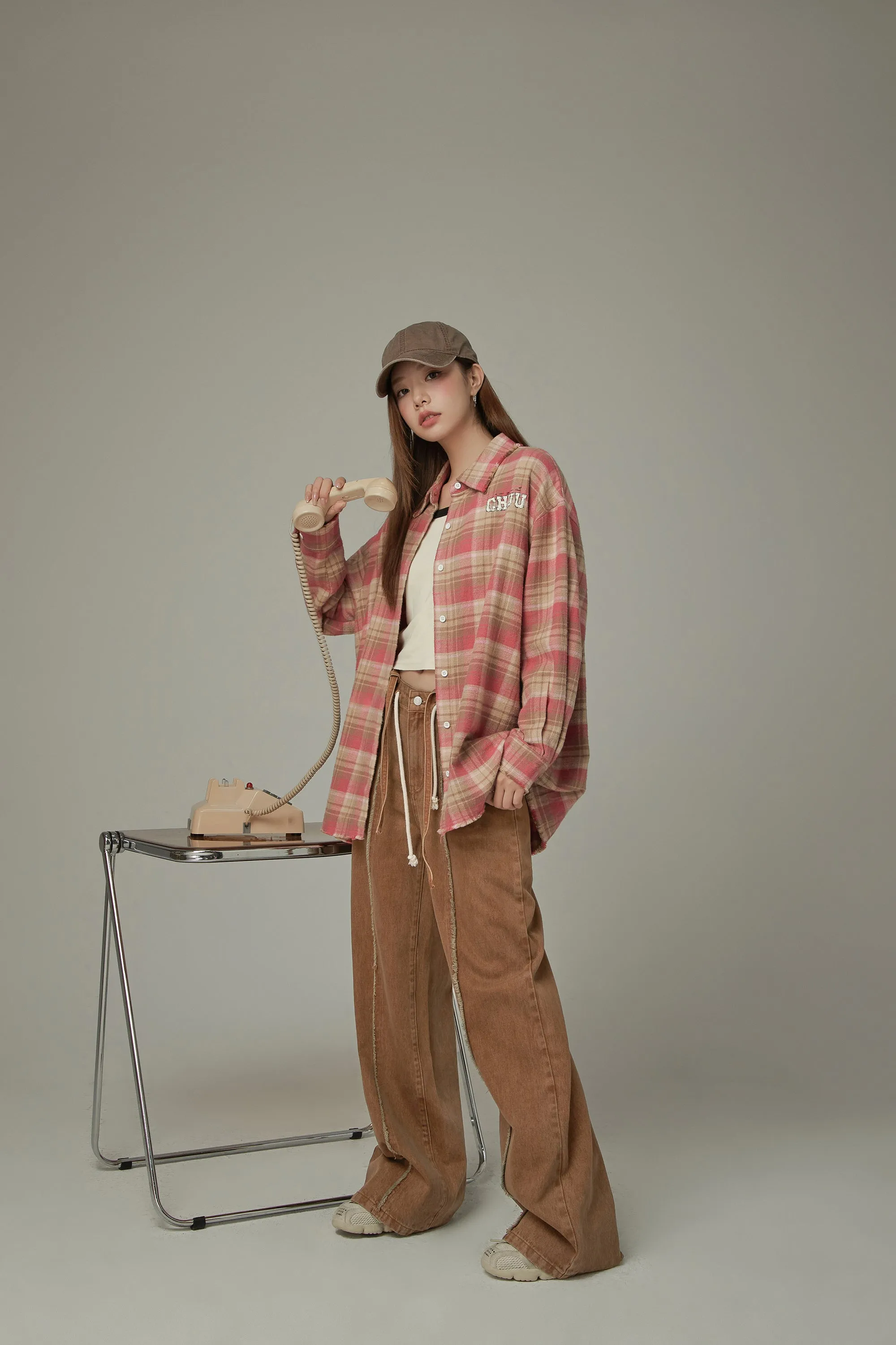 Basic Checked Boxy Shirt