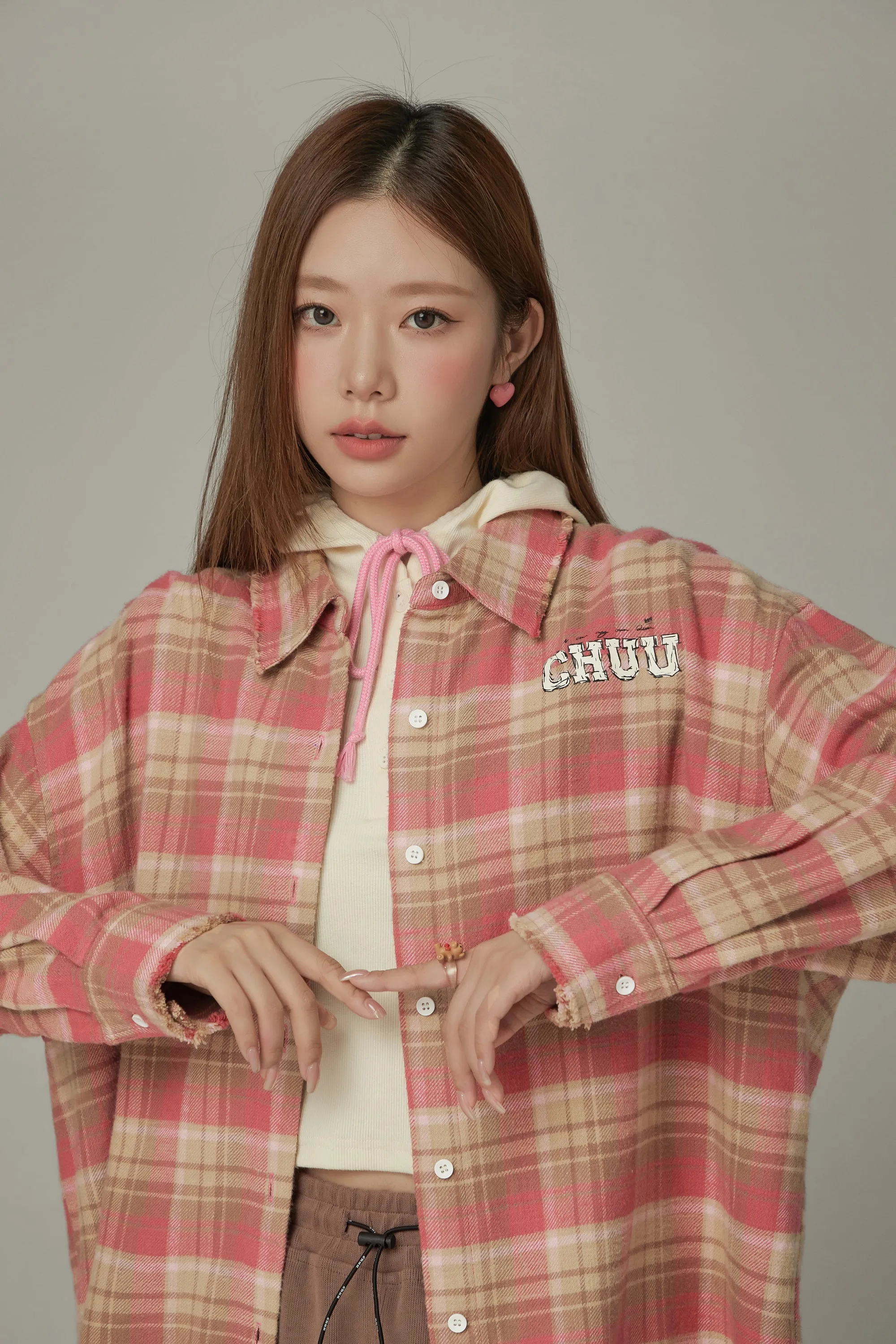 Basic Checked Boxy Shirt