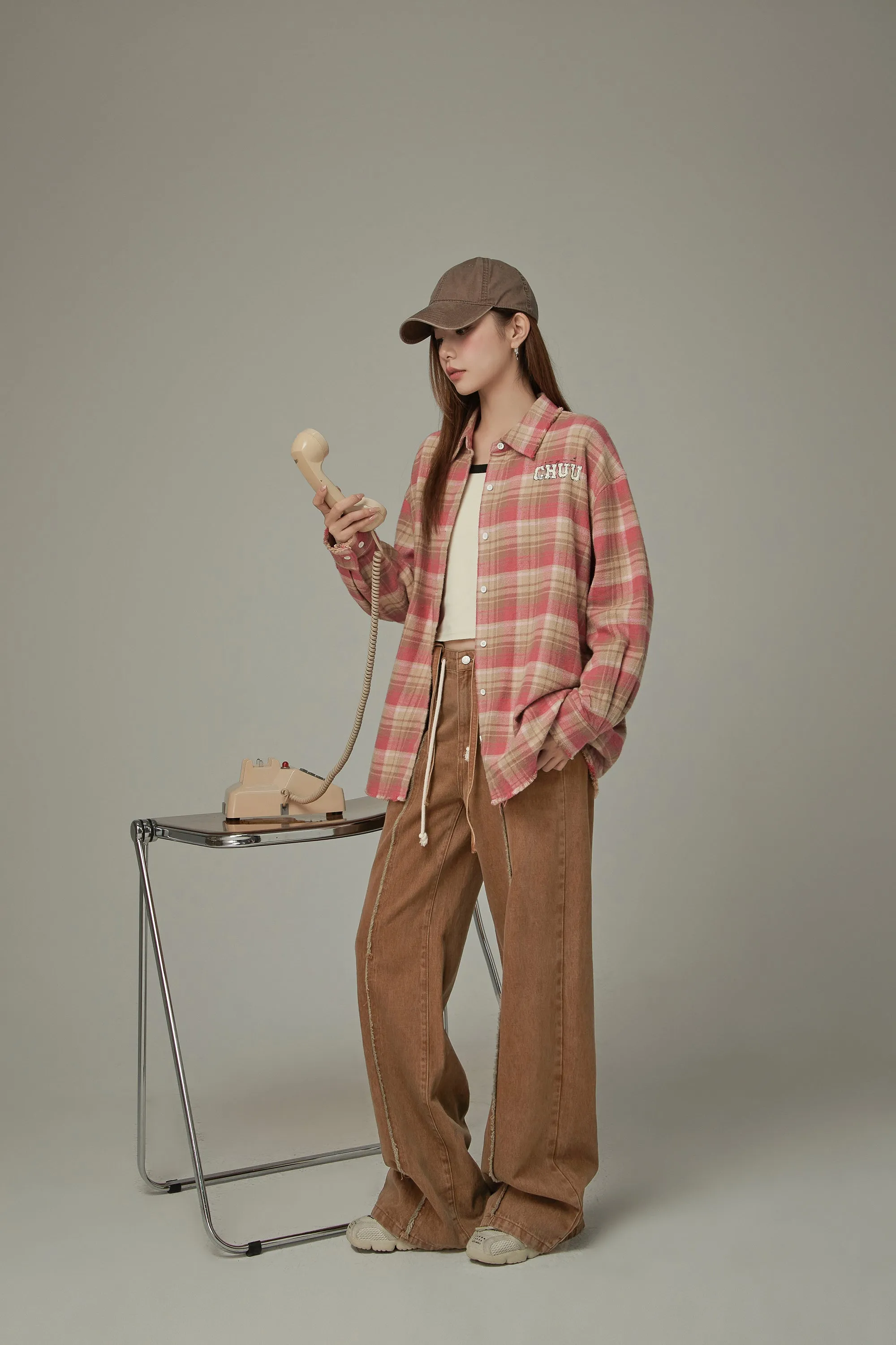 Basic Checked Boxy Shirt