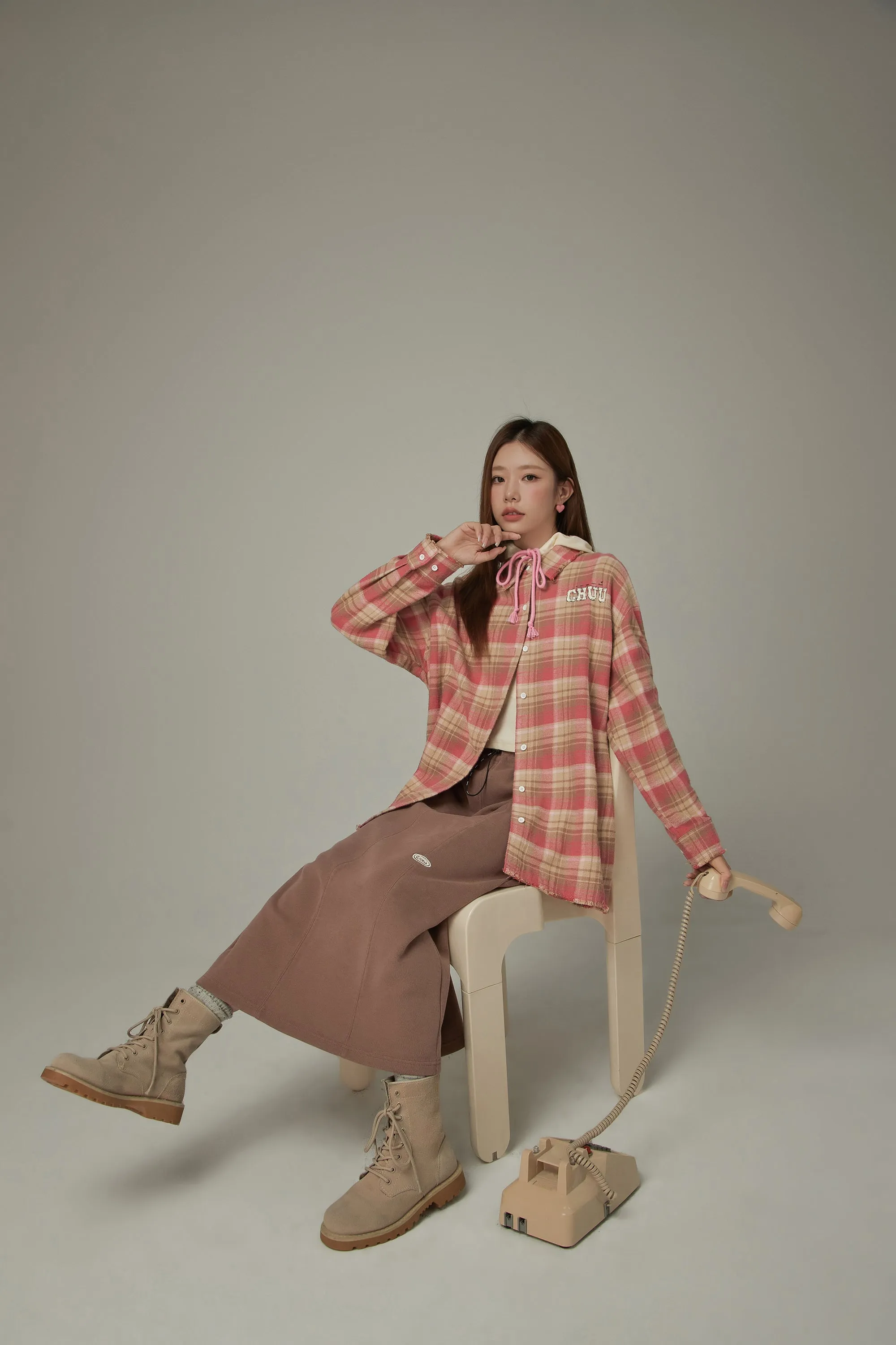 Basic Checked Boxy Shirt