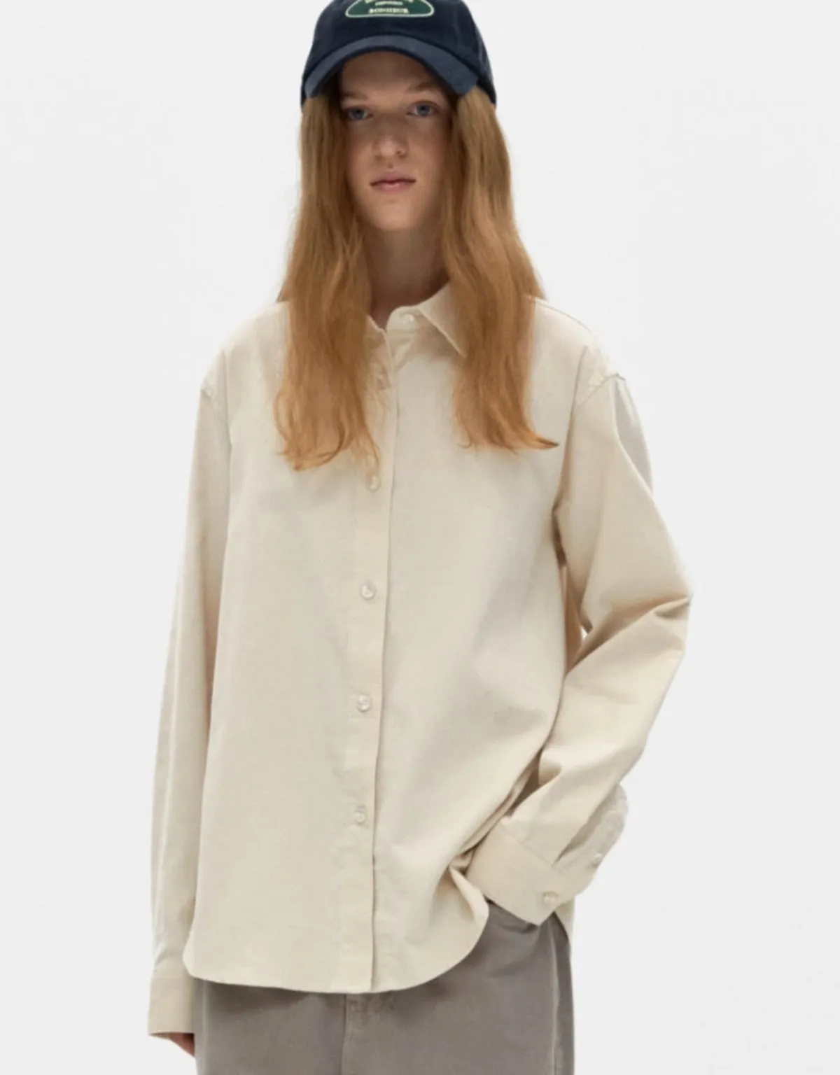 Basic Corduroy Shirts In Ivory