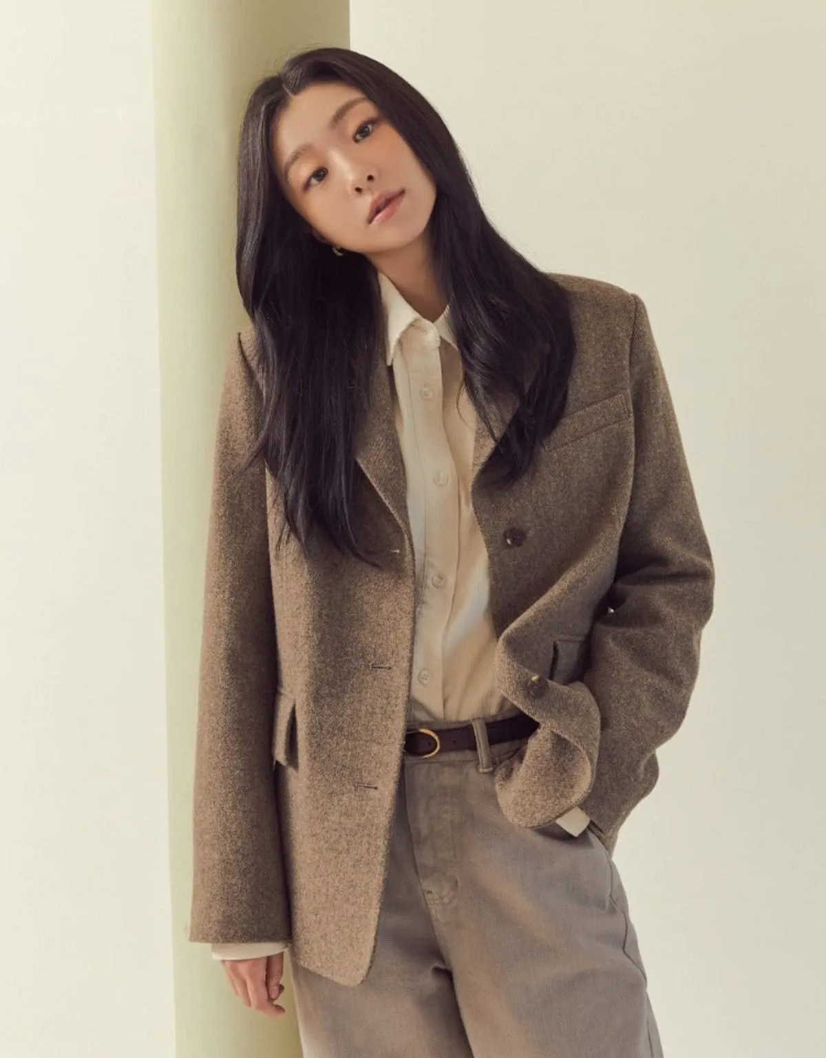 Basic Corduroy Shirts In Ivory