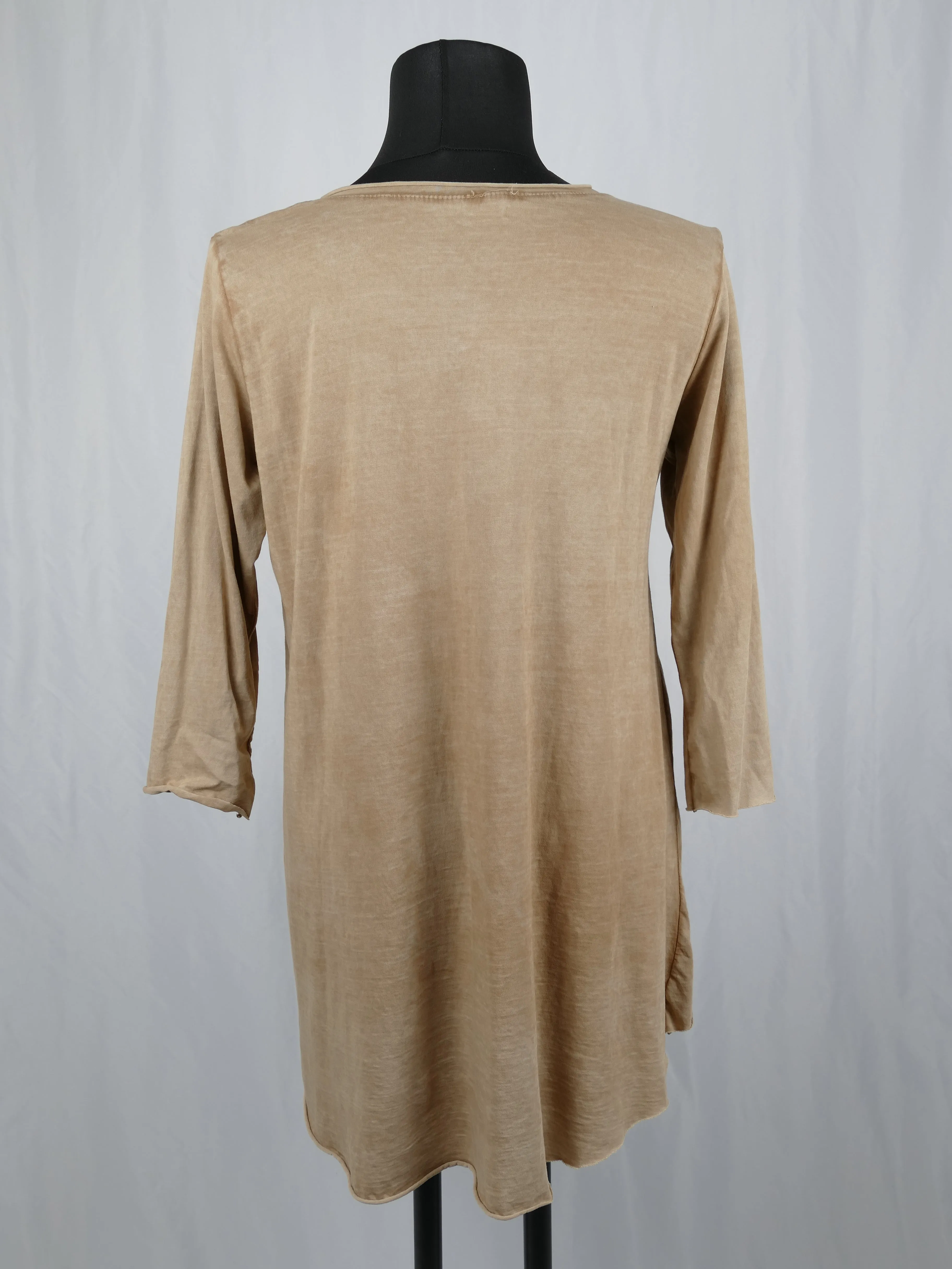 Basic Shirt Norderney Schriftzug mit Rundhalsausschnitt Langarm