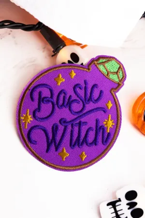 Basic Witch Purple Embroidered Patch
