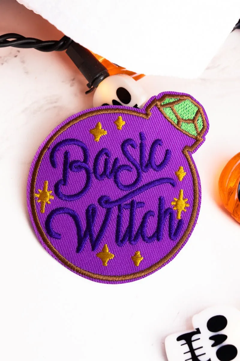 Basic Witch Purple Embroidered Patch