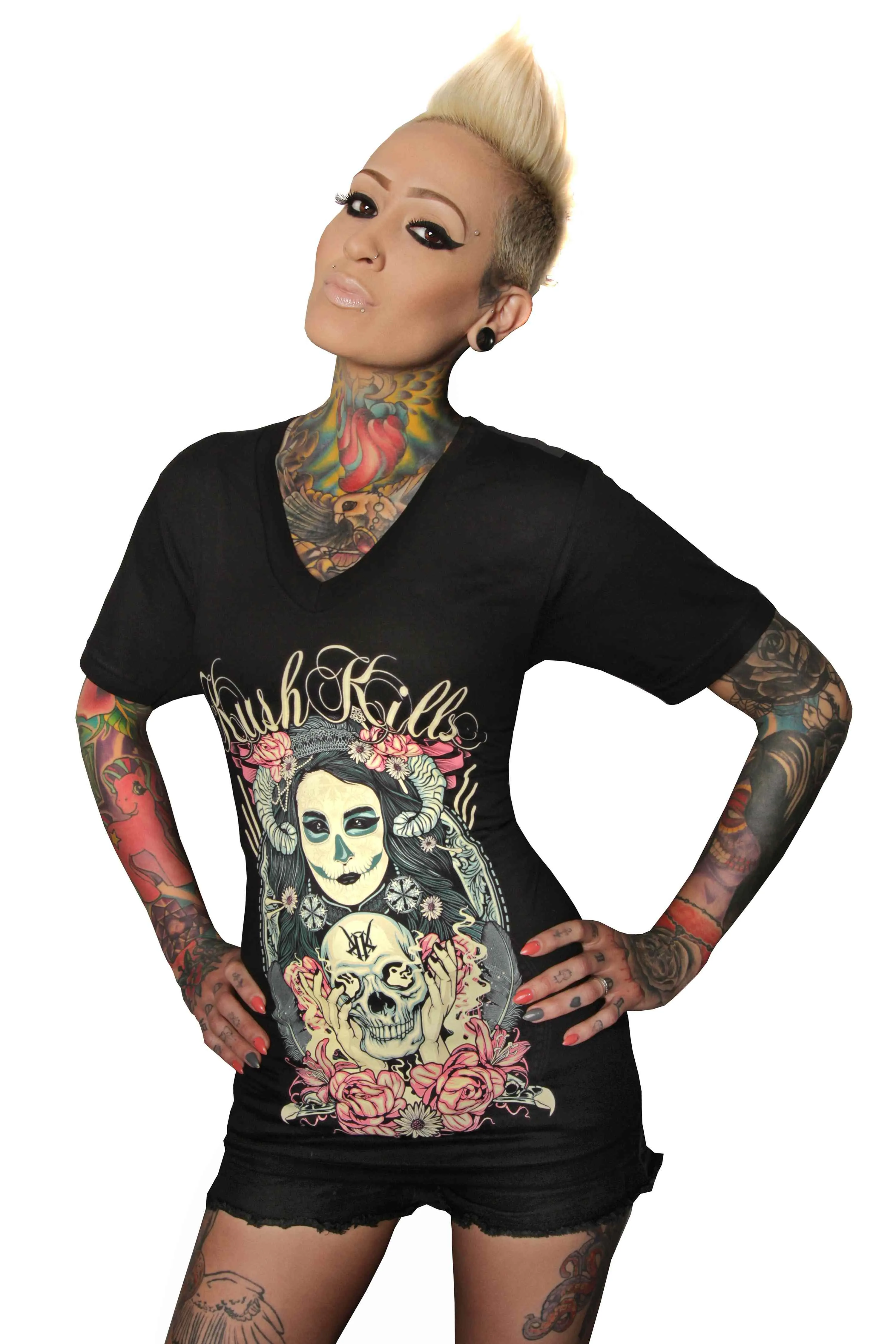 Black Magic Woman Ladies Vneck