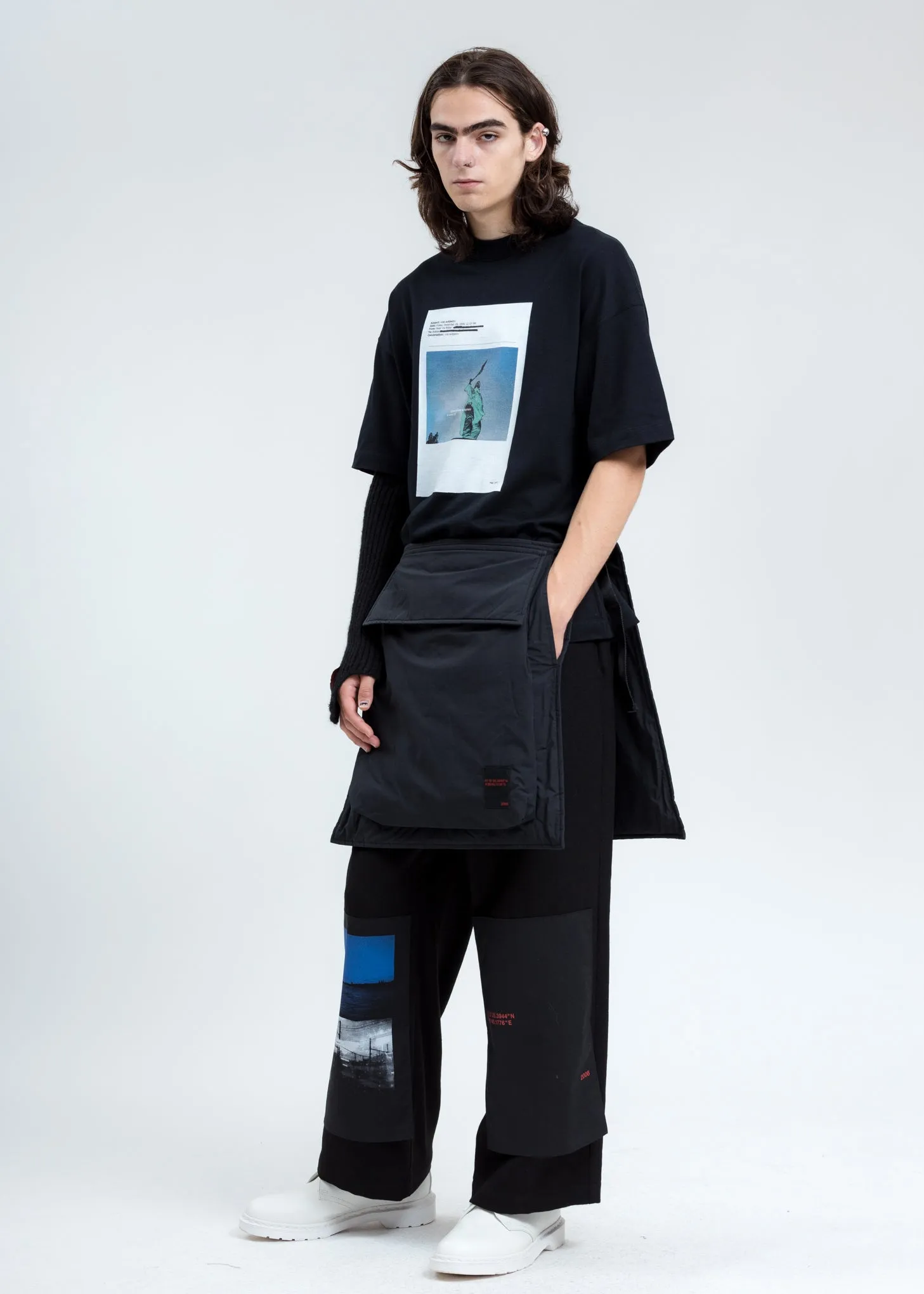 Black Patchwork Trousers