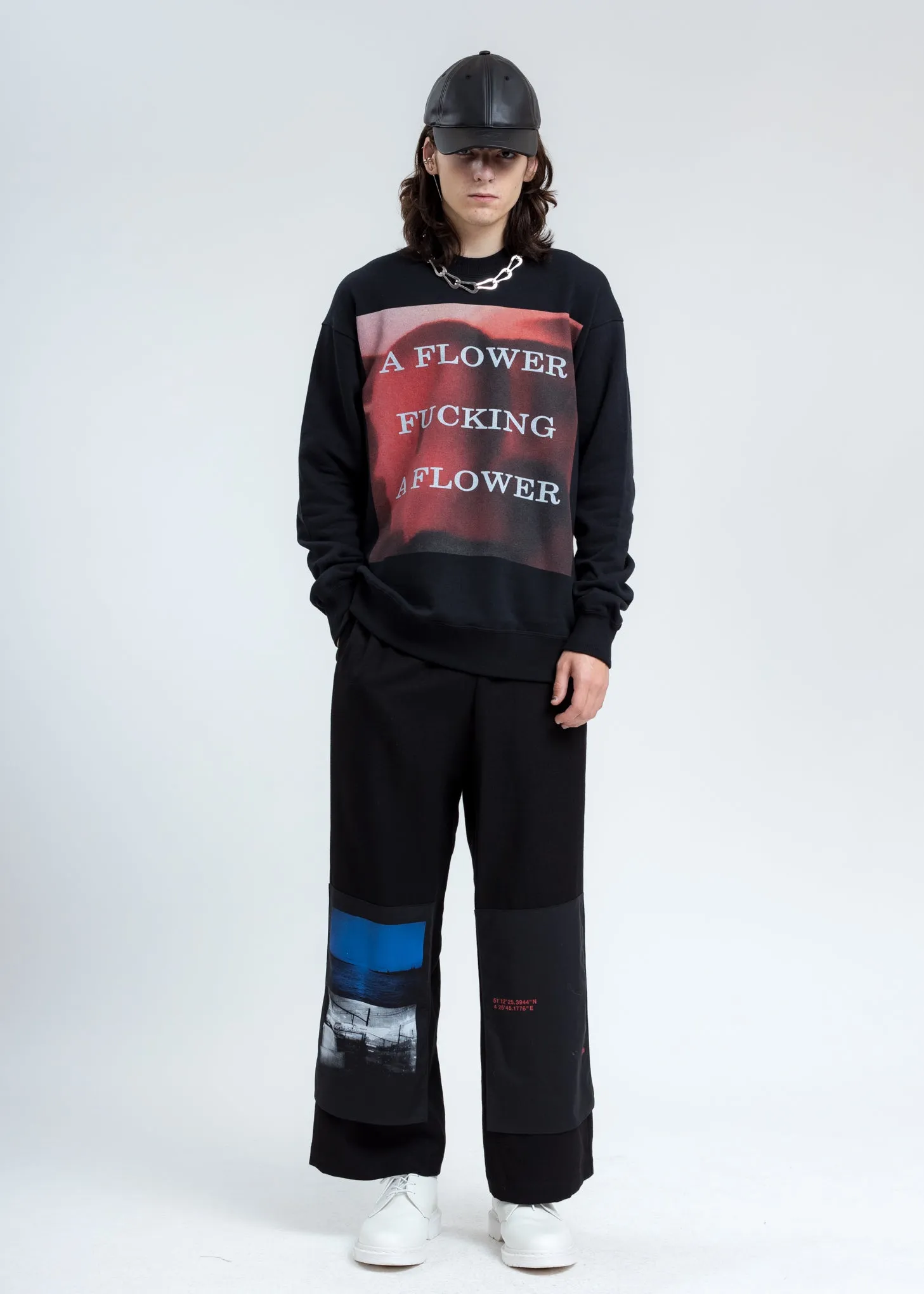 Black Patchwork Trousers