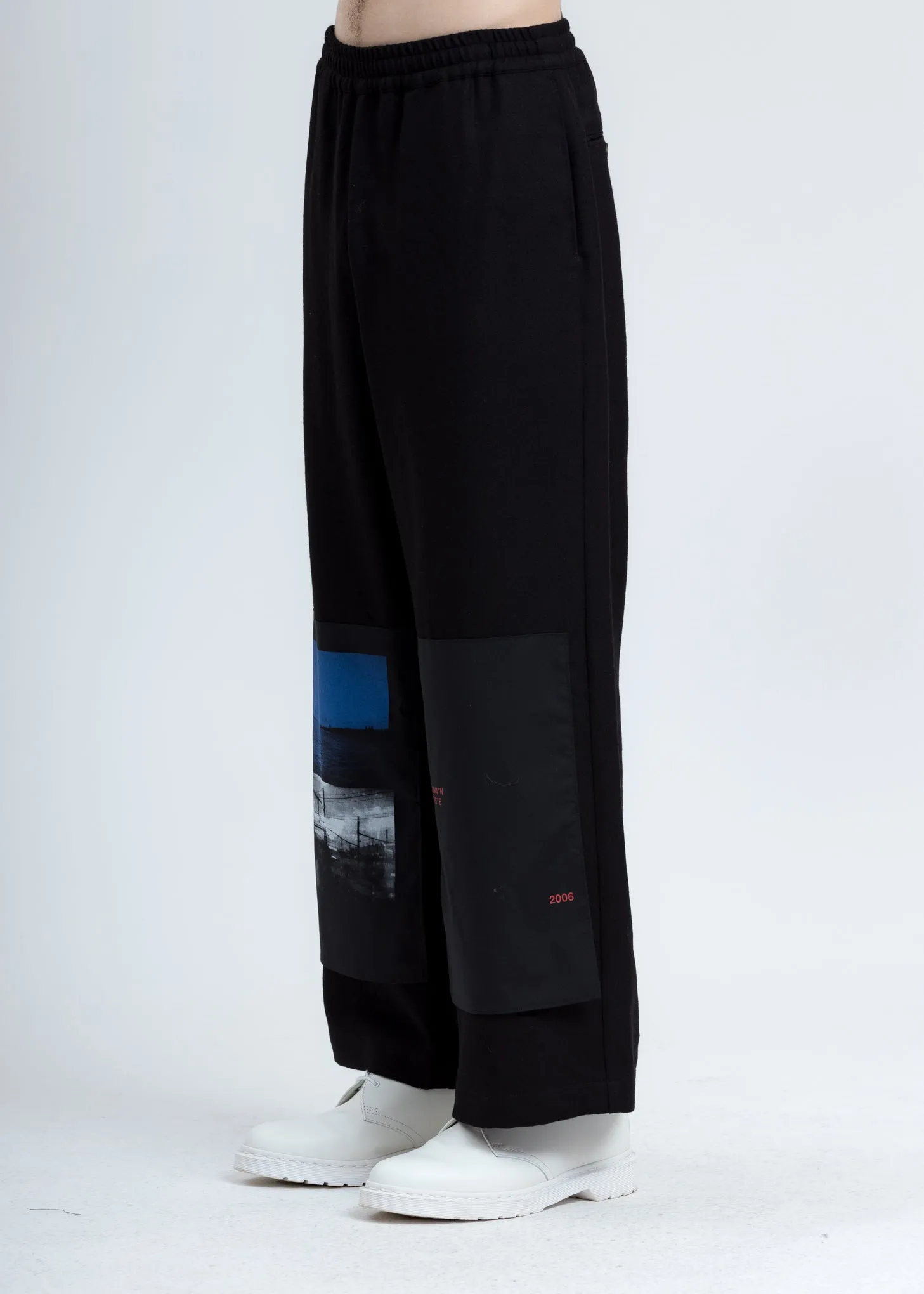 Black Patchwork Trousers
