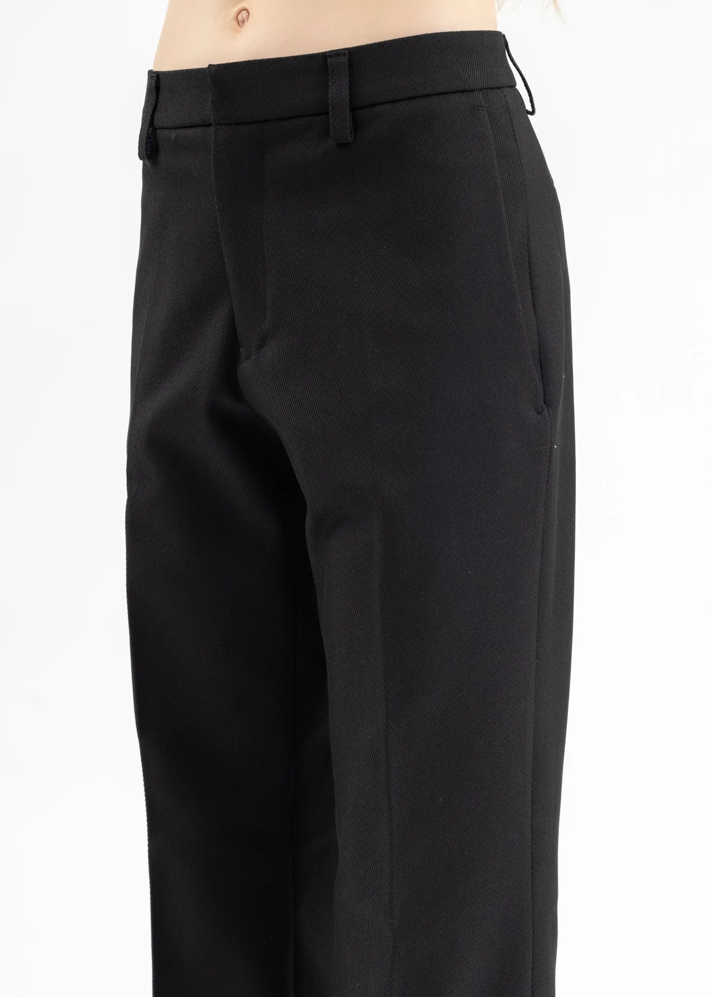 Black RELAXED TAILORED TROUSERS