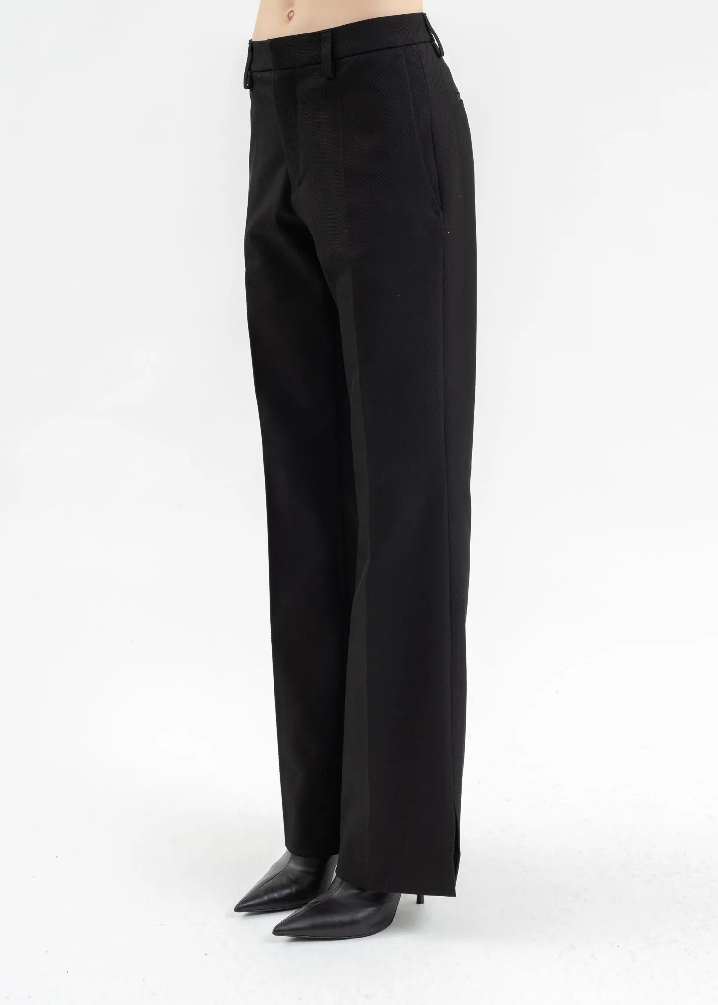 Black RELAXED TAILORED TROUSERS