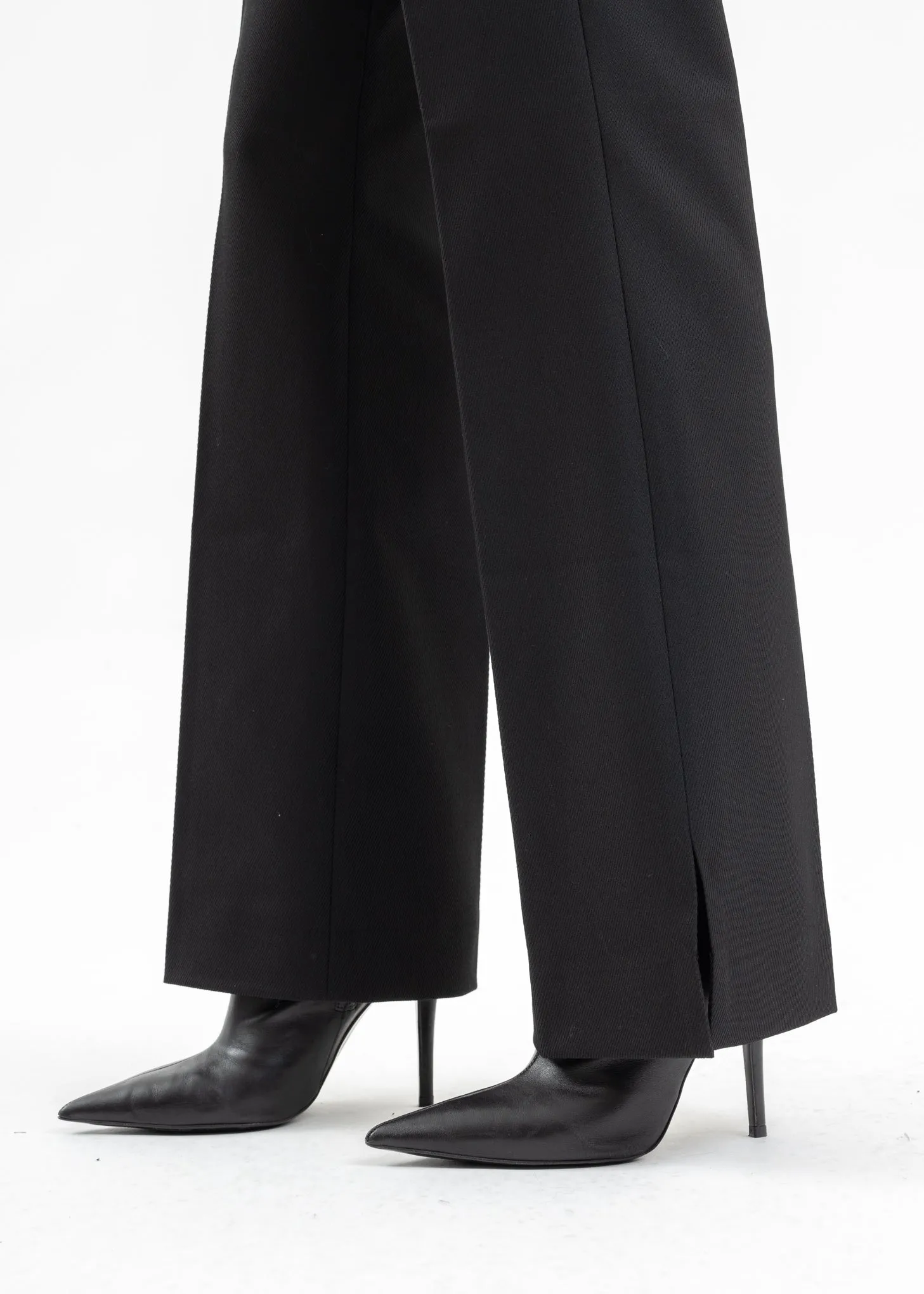 Black RELAXED TAILORED TROUSERS
