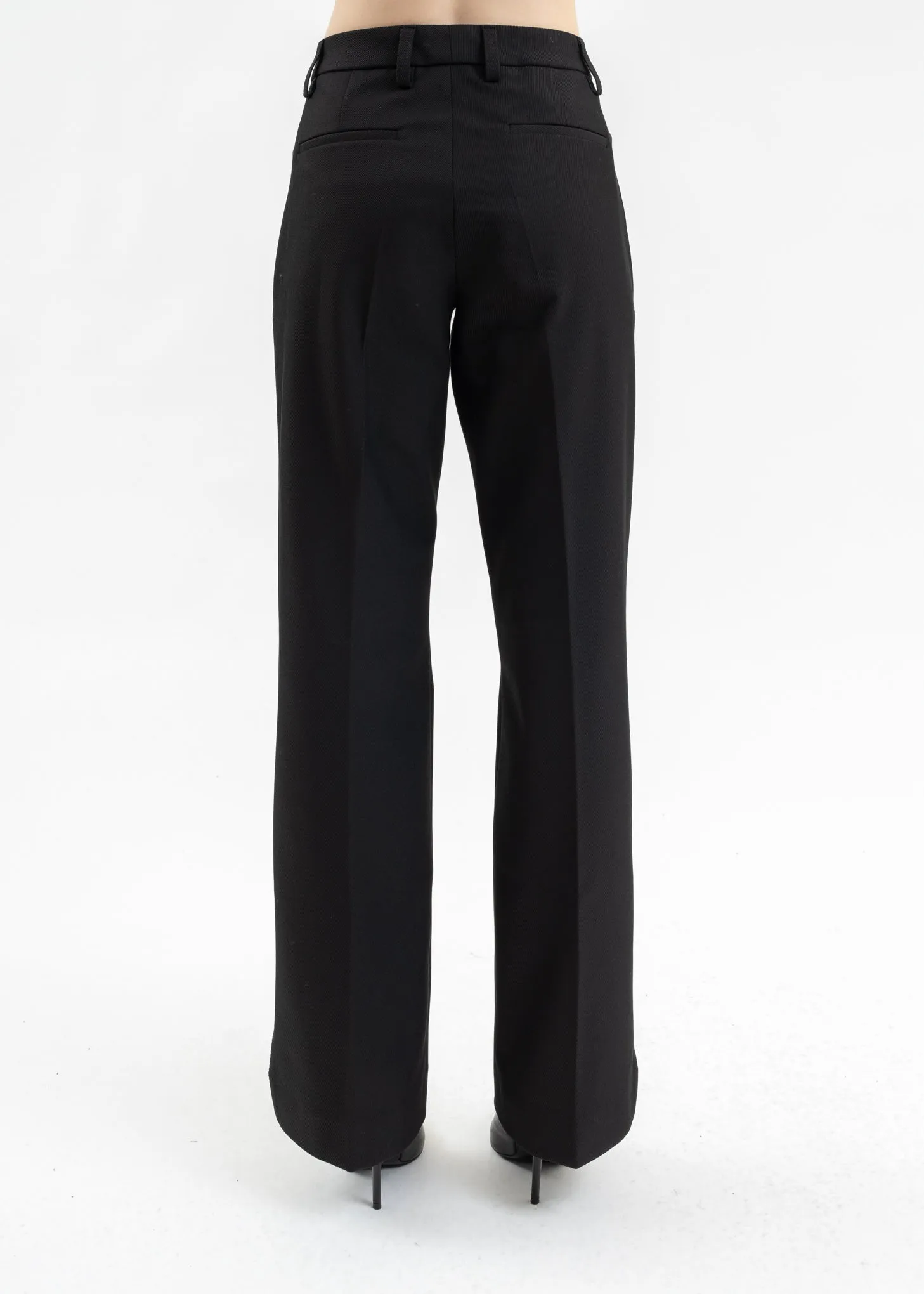 Black RELAXED TAILORED TROUSERS