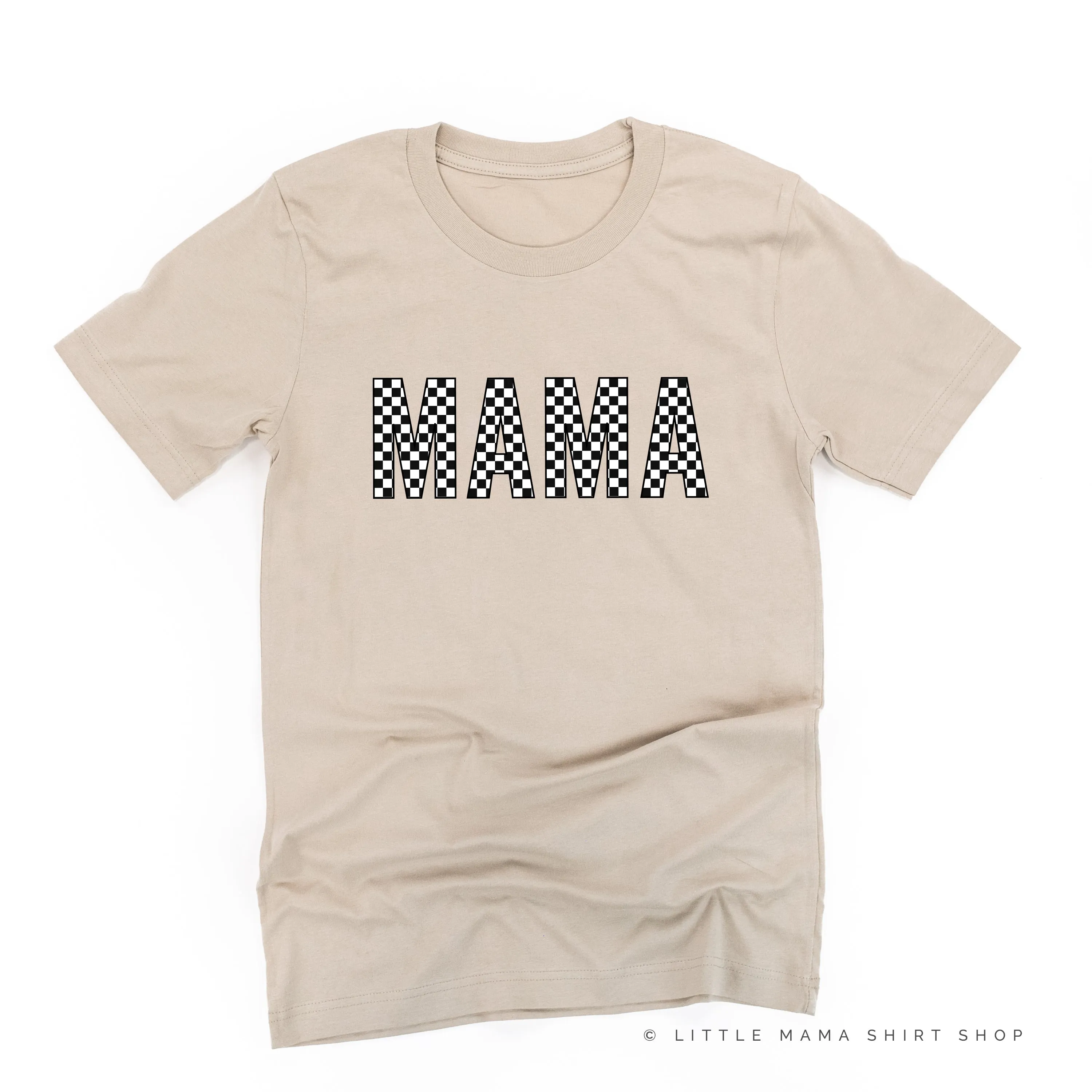 BLOCK FONT CHECKERS - MAMA - Unisex Tee