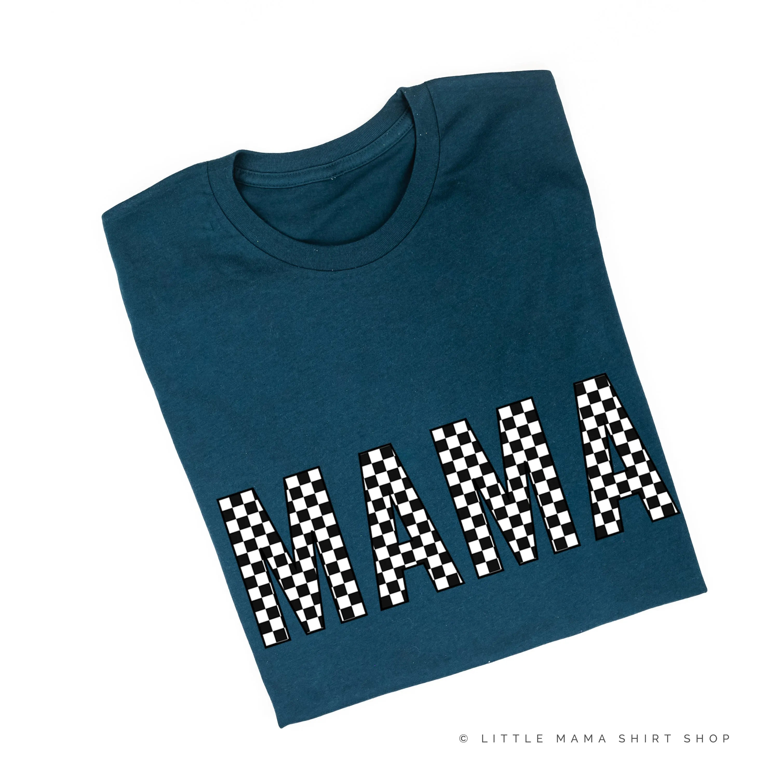 BLOCK FONT CHECKERS - MAMA - Unisex Tee