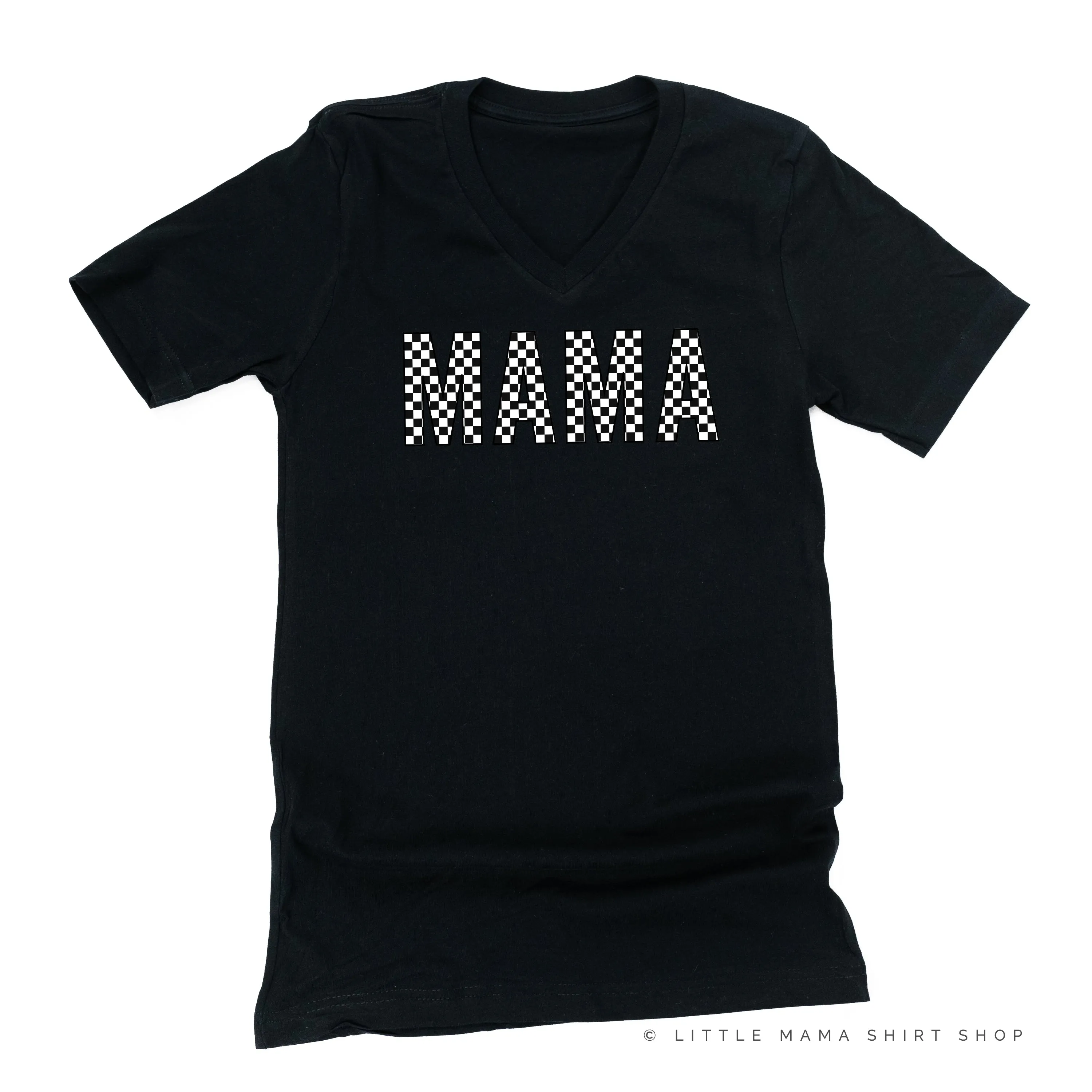 BLOCK FONT CHECKERS - MAMA - Unisex Tee