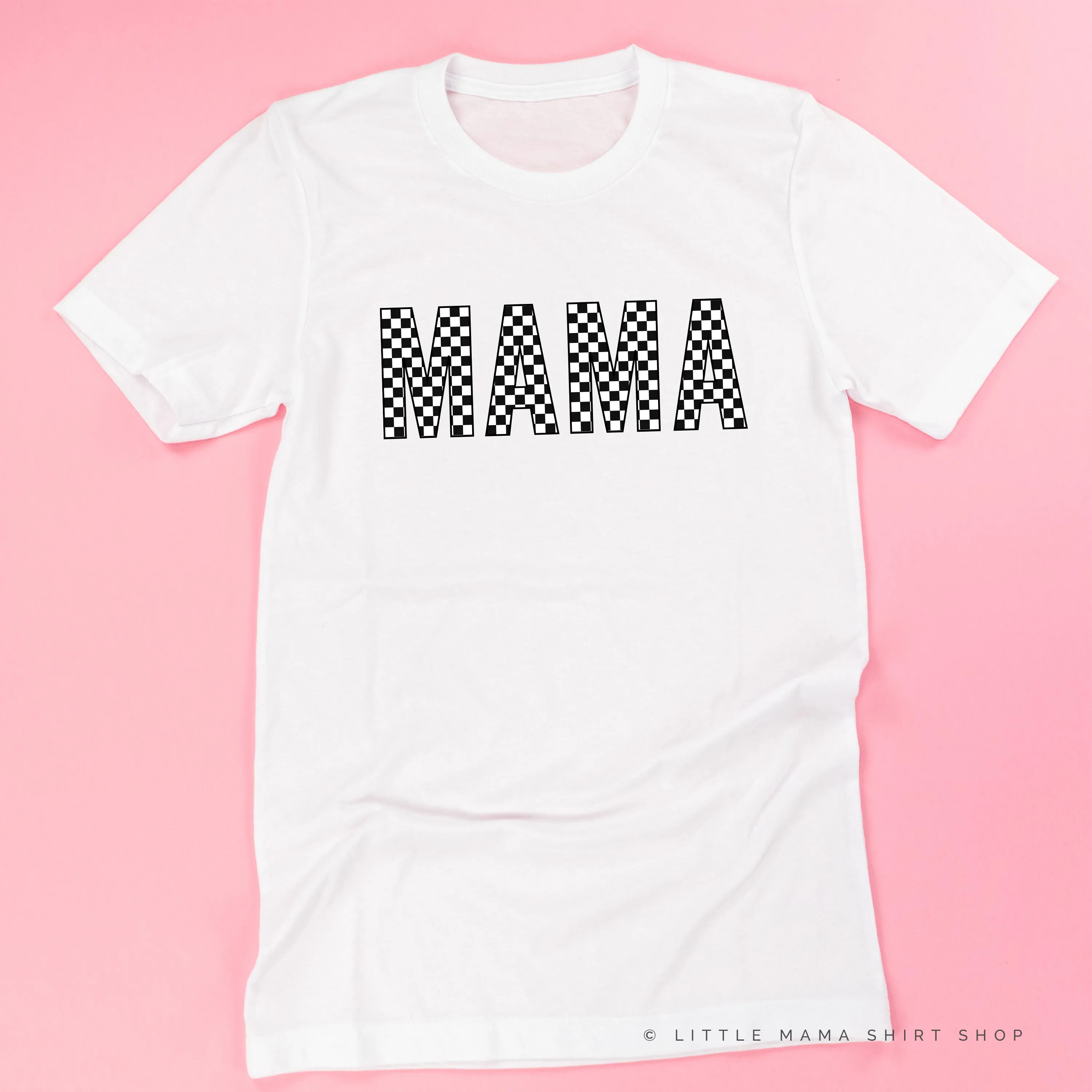 BLOCK FONT CHECKERS - MAMA - Unisex Tee