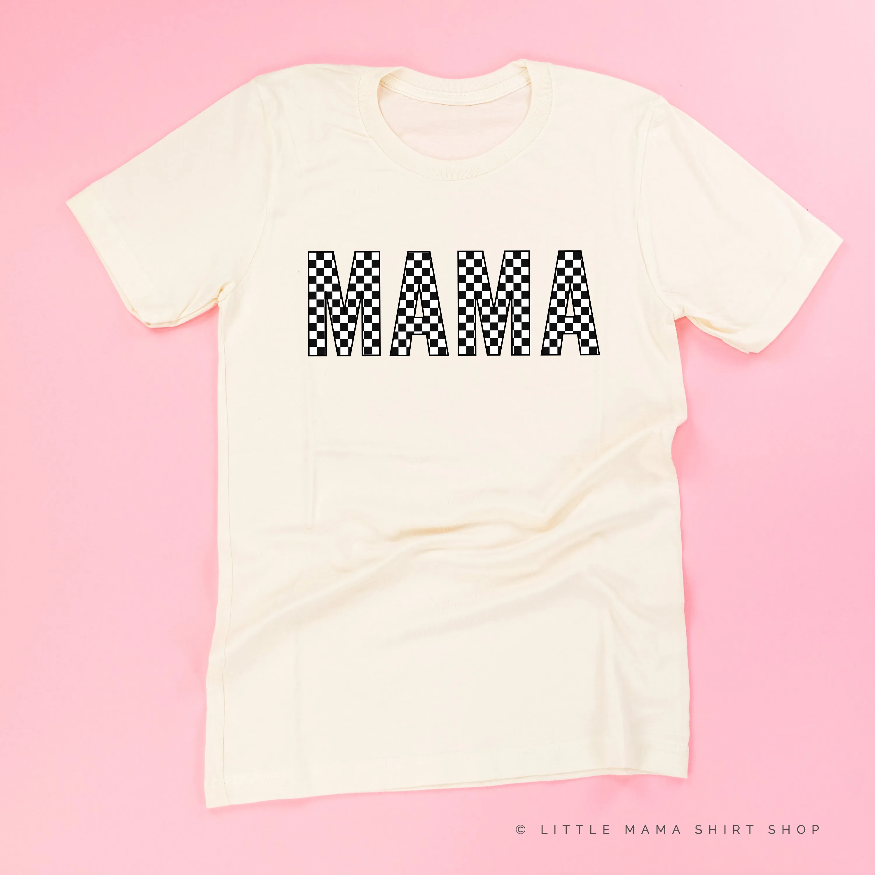BLOCK FONT CHECKERS - MAMA - Unisex Tee
