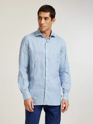 Blue Stripe Cotton Shirt