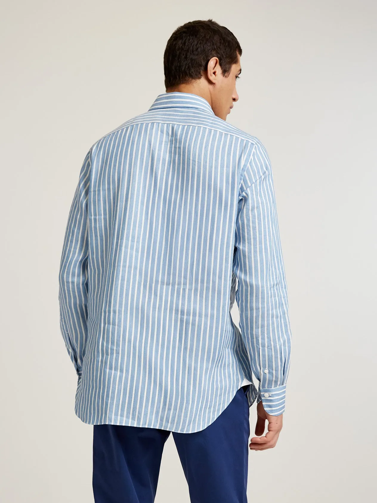 Blue Stripe Cotton Shirt