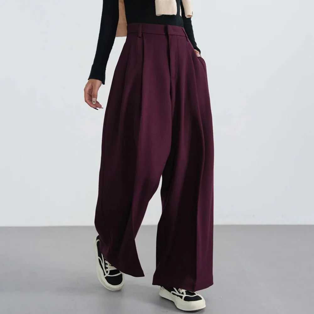 Bordeaux Breeze Palazzo Pants