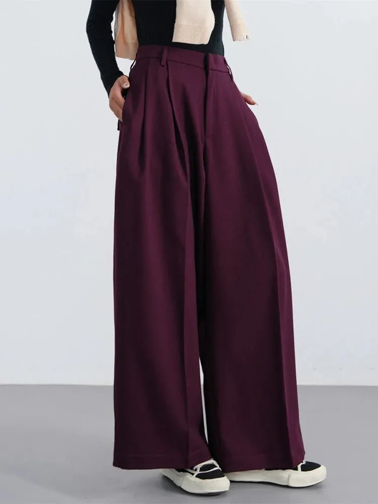 Bordeaux Breeze Palazzo Pants