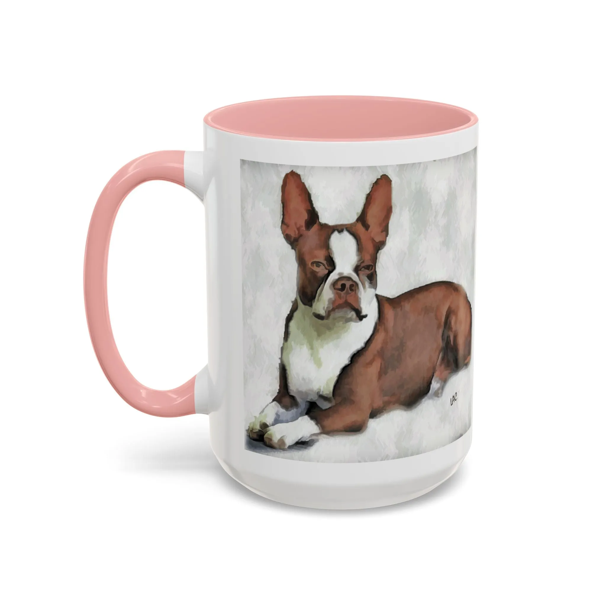 Boston Terrier - Brown & White -  - Accent Ceramic Coffee Mug  - 2 Sizes