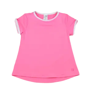 Bridget Basic T-Shirt - Pink/White