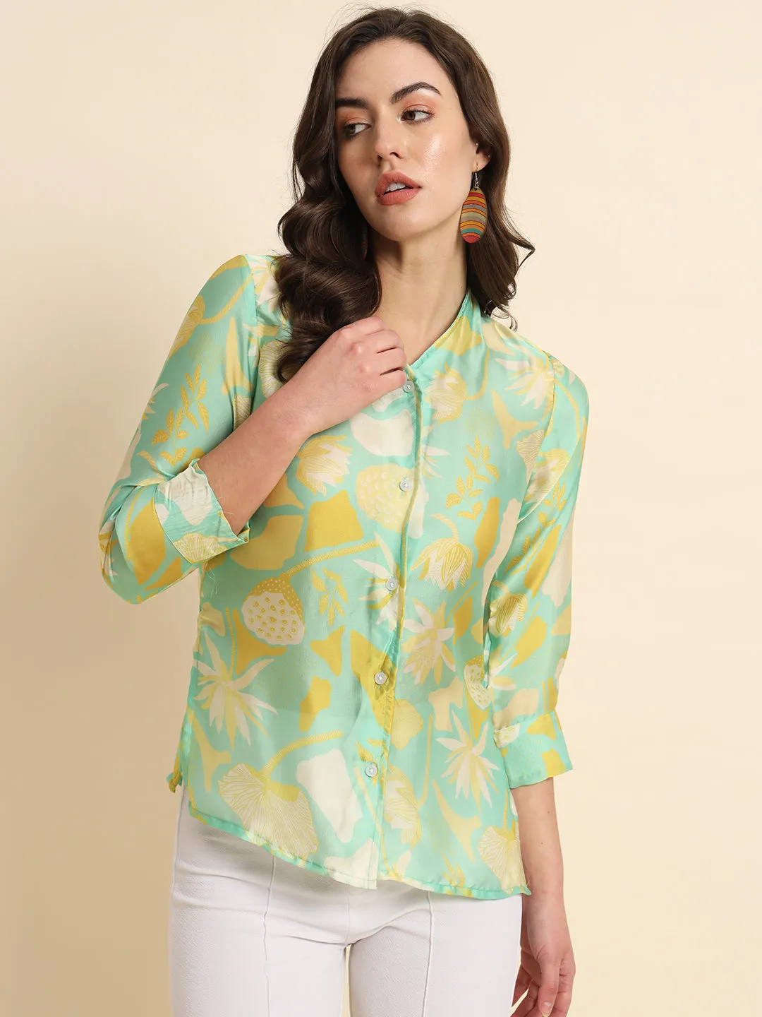 Bright Floral Print Shirt