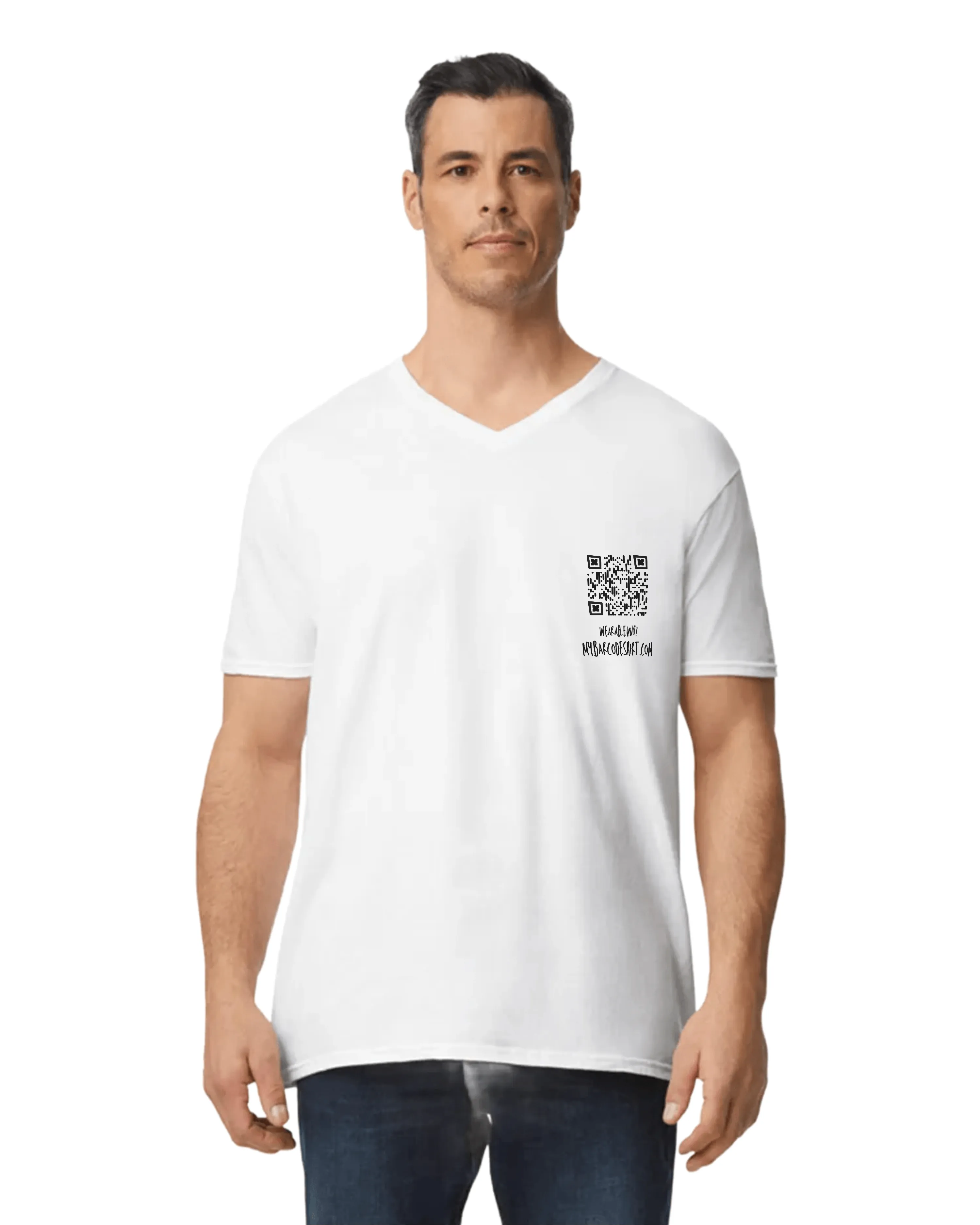 Cancer Sucks V-Neck QR Code