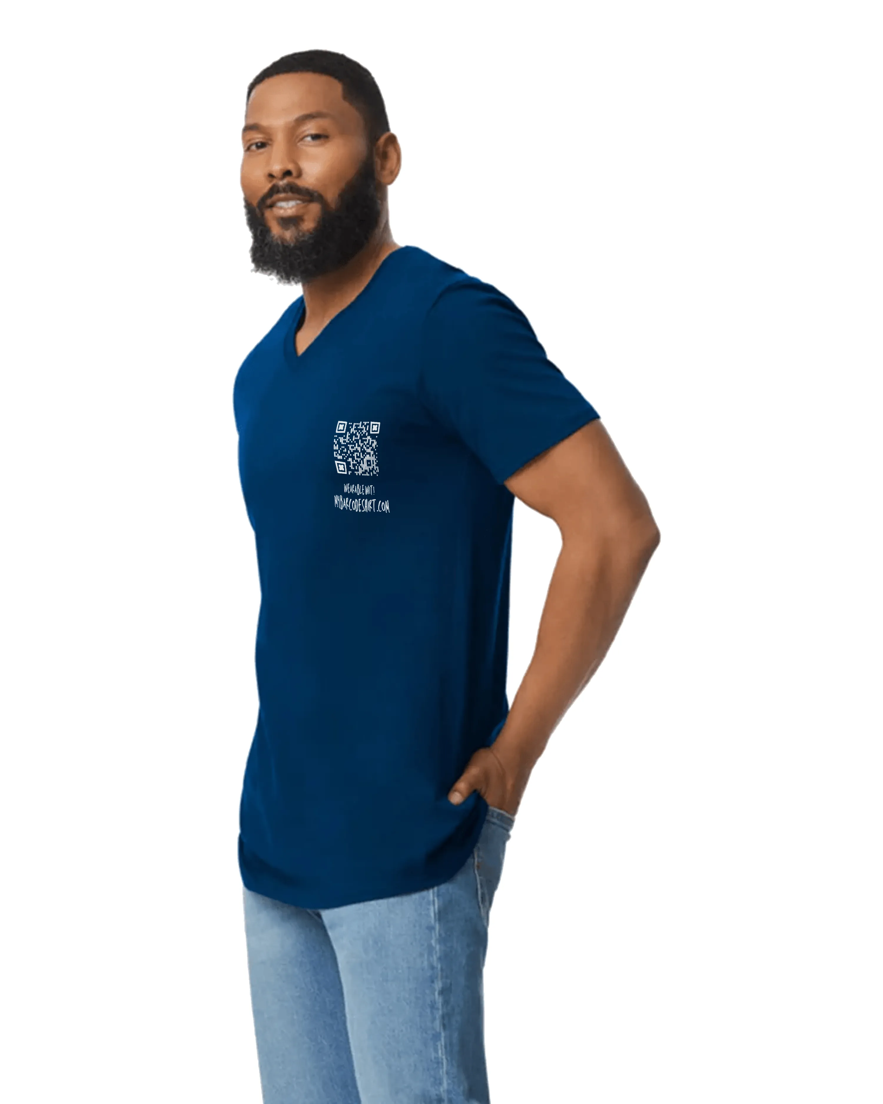 Cancer Sucks V-Neck QR Code